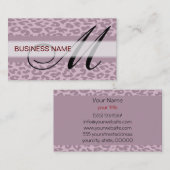 Leopard Print Skin en Monogram Visitekaartje (Voorkant / Achterkant)