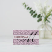 Leopard Print Skin en Monogram Visitekaartje (Staand voorkant)