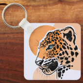Leopard Print Sleutelhanger – Dierenaccessoire (Voorkant)