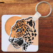 Leopard Print Sleutelhanger – Dierenaccessoire (Achterkant)