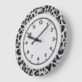 Leopard Print Snow Leopard Clock Grote Klok (Hoek)
