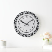 Leopard Print Snow Leopard Clock Grote Klok (Huis)