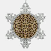 Leopard print Snowflake Ornament (Voorkant)