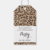 Leopard Print, Spots, bruine luipaard, zondag Cadeaulabel (Voorkant)