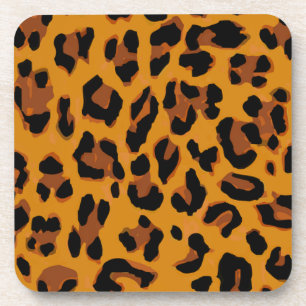 Leopard Print Spots Pattern Bier Onderzetter