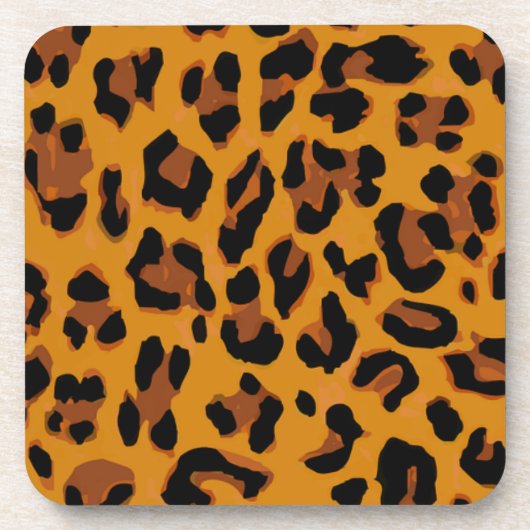 Leopard Print Spots Pattern Bier Onderzetter (Voorkant)