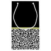  leopard Print Spring Green Bow met naam Klein Cadeauzakje (Achterkant)