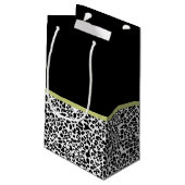  leopard Print Spring Green Bow met naam Klein Cadeauzakje (Achterkant Gekanteld)