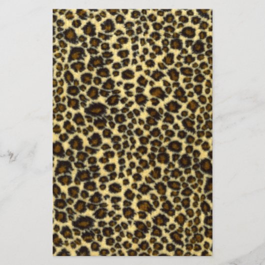 Leopard Print Stationery Briefpapier (Voorkant)