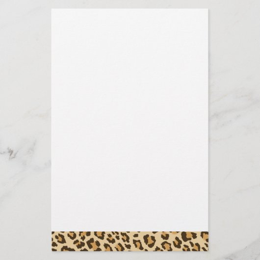 Leopard Print Stationery Briefpapier (Voorkant)