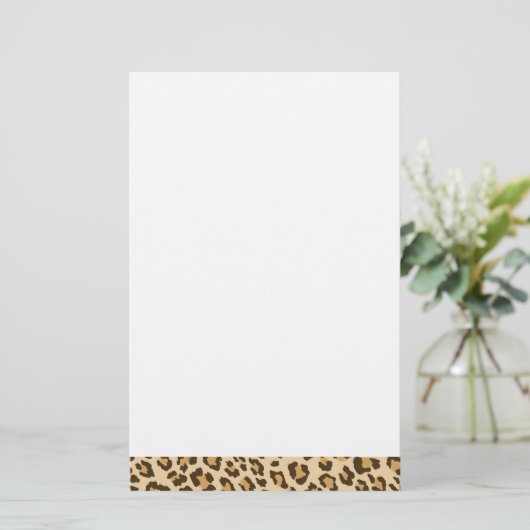 Leopard Print Stationery Briefpapier (Staand voorkant)