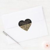 Leopard Print Stijlvol retouradres Hart Sticker (Envelop)