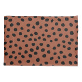 Leopard Print Stippen Rust Terracotta Cheetah Spot Kussensloop (Achterkant)