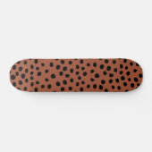 Leopard Print Stippen Rust Terracotta Cheetah Spot Persoonlijk Skateboard (Horizontaal)