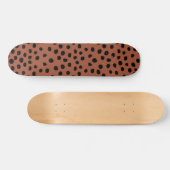 Leopard Print Stippen Rust Terracotta Cheetah Spot Persoonlijk Skateboard (Horizontaal)