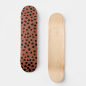 Leopard Print Stippen Rust Terracotta Cheetah Spot Persoonlijk Skateboard (Voorkant)