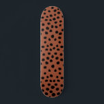 Leopard Print Stippen Rust Terracotta Cheetah Spot Persoonlijk Skateboard<br><div class="desc">Dierlijke afdruk - luipspikkels - oortige tinten - bruin/roest.</div>