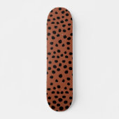 Leopard Print Stippen Rust Terracotta Cheetah Spot Persoonlijk Skateboard (Voorkant)