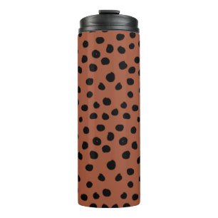 Leopard Print Stippen Rust Terracotta Cheetah Spot Thermosbeker