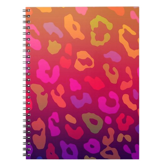 Leopard Print Summer Ombre Notitieboek (Voorkant)