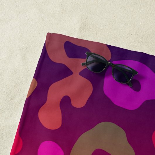 Leopard Print Summer Ombre Strandlaken (In situ)