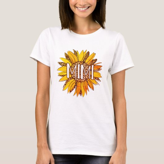 Leopard Print Sunflower MIMI T-shirt (Voorkant)
