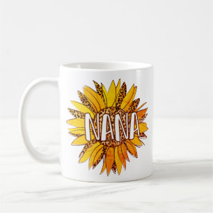 Leopard Print Sunflower NANA Koffiemok