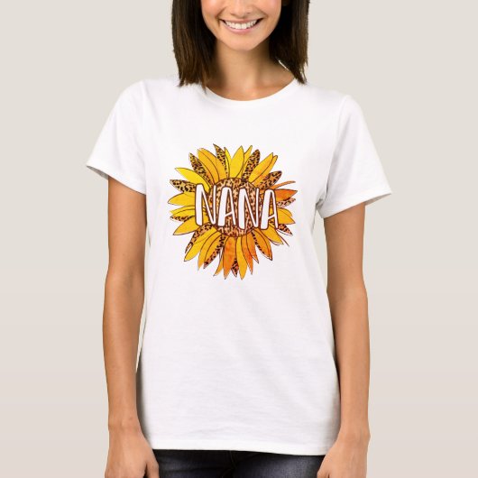 Leopard Print Sunflower NANA T-shirt (Voorkant)