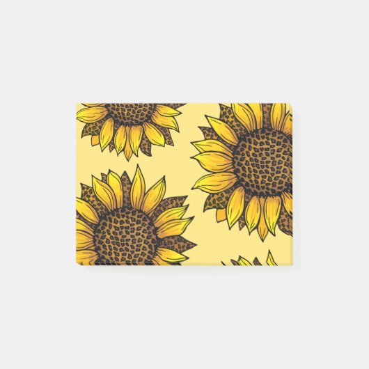 Leopard Print Sunflower Post-it® Notes (Voorkant)
