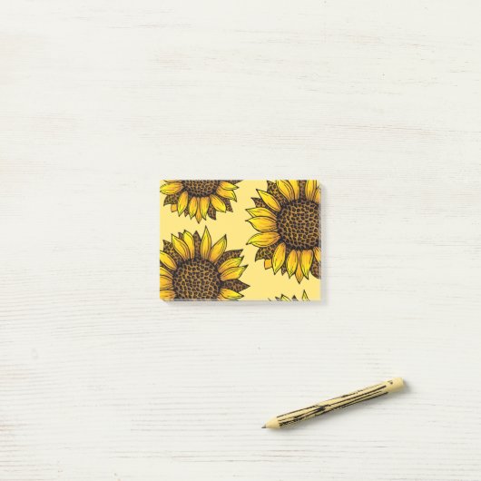 Leopard Print Sunflower Post-it® Notes (Op bureau)