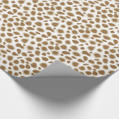 Leopard Print - Taupe Tan en White Cadeaupapier (Hoek)