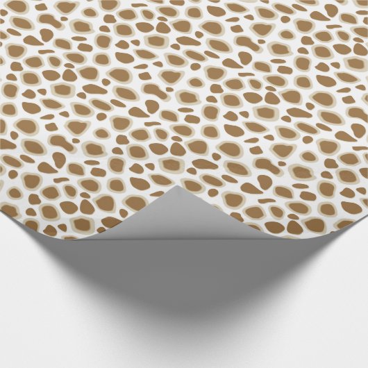 Leopard Print - Taupe Tan en White Cadeaupapier (Hoek)