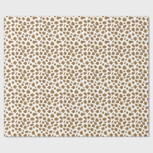 Leopard Print - Taupe Tan en White Cadeaupapier (Vlak)