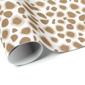 Leopard Print - Taupe Tan en White Cadeaupapier (Rol Hoek)