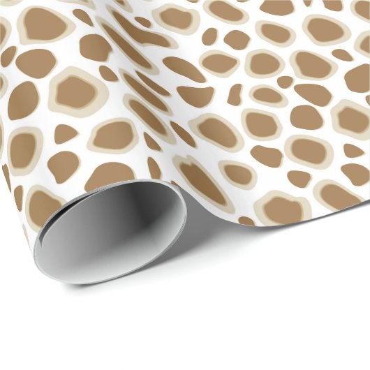 Leopard Print - Taupe Tan en White Cadeaupapier (Rol Hoek)
