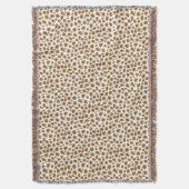 Leopard Print - Taupe Tan en White Deken (Voorkant Verticaal)