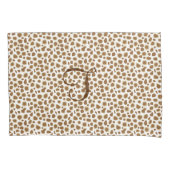 Leopard Print - Taupe Tan en White Kussensloop (Voorkant)