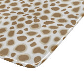 Leopard Print - Taupe Tan en White Snijplank (Hoek)