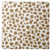 Leopard Print - Taupe Tan en White Tegeltje (Voorkant)