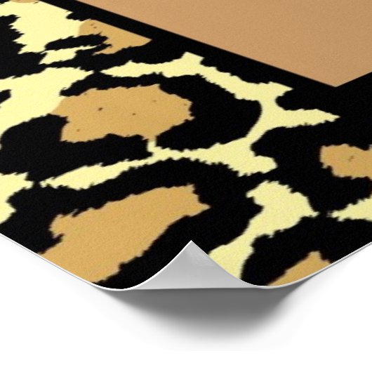 Leopard Print Teen Girl Name Wall Art Poster (Hoek)