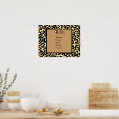 Leopard Print Teen Girl Name Wall Art Poster (Keuken)