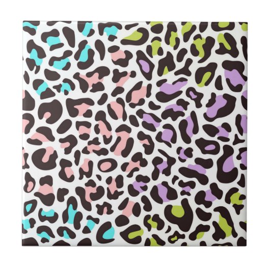 Leopard Print Tegel Tegeltje (Voorkant)