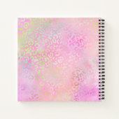 Leopard print terug naar schoolmonogram Notitieboe Notitieboek (Achterkant)