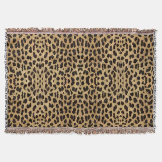 Leopard Print Throw Blanket Deken (Voorkant)