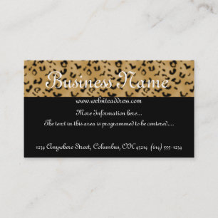 Leopard Print Topper Visitekaartje