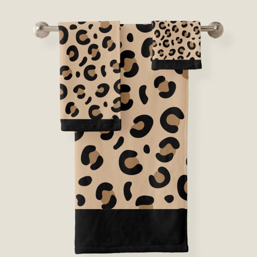 Leopard Print Towel Set Bad Handdoek