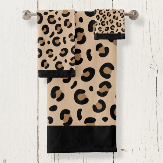Leopard Print Towel Set Bad Handdoek