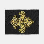 Leopard Print Trendy Mode Dierenpatroon Fleur Fleece Deken (Voorkant (Horizontaal))