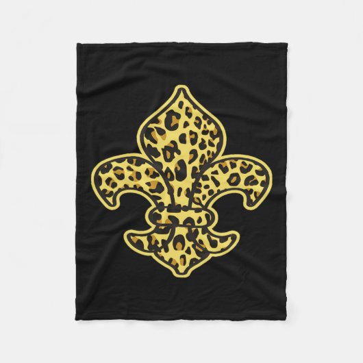 Leopard Print Trendy Mode Dierenpatroon Fleur Fleece Deken (Voorkant)