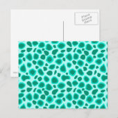 Leopard Print - Turquoise en Aqua Briefkaart (Voorkant / Achterkant)